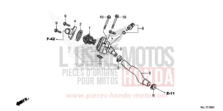 THERMOSTAT von Integra 750 MAT BULLET SILVER (NH389) von 2014